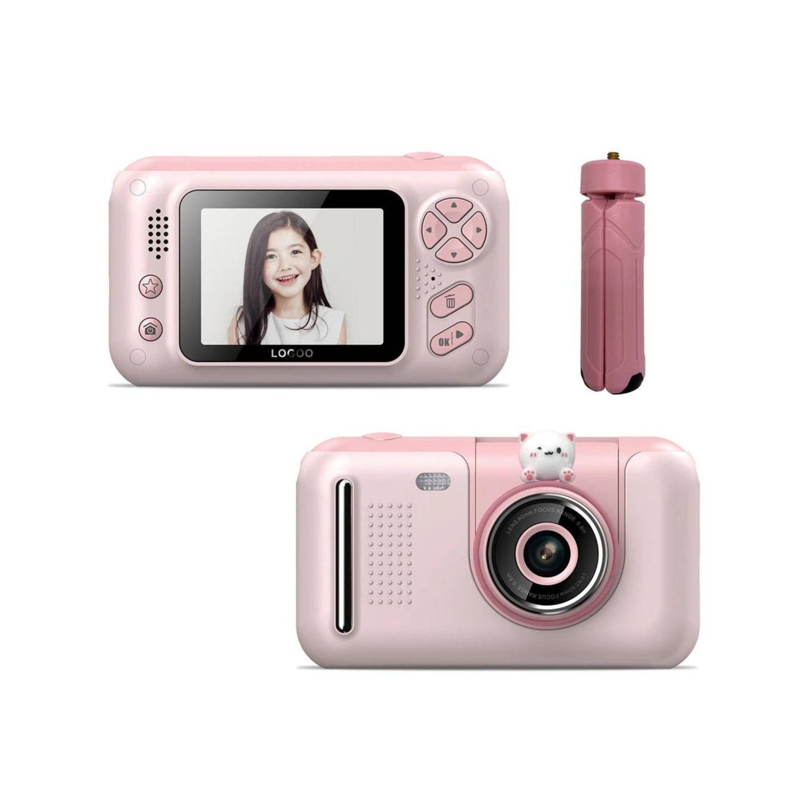 Kids HD Digital Camera | Pink | Children's Selfie & Video Camera | 2.4-Inch Screen | Educational Gift