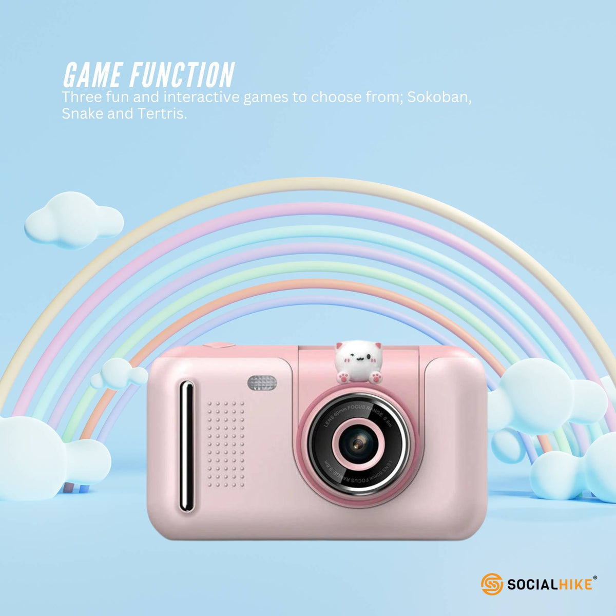 Kids HD Digital Camera | Pink | Children's Selfie & Video Camera | 2.4-Inch Screen | Educational Gift