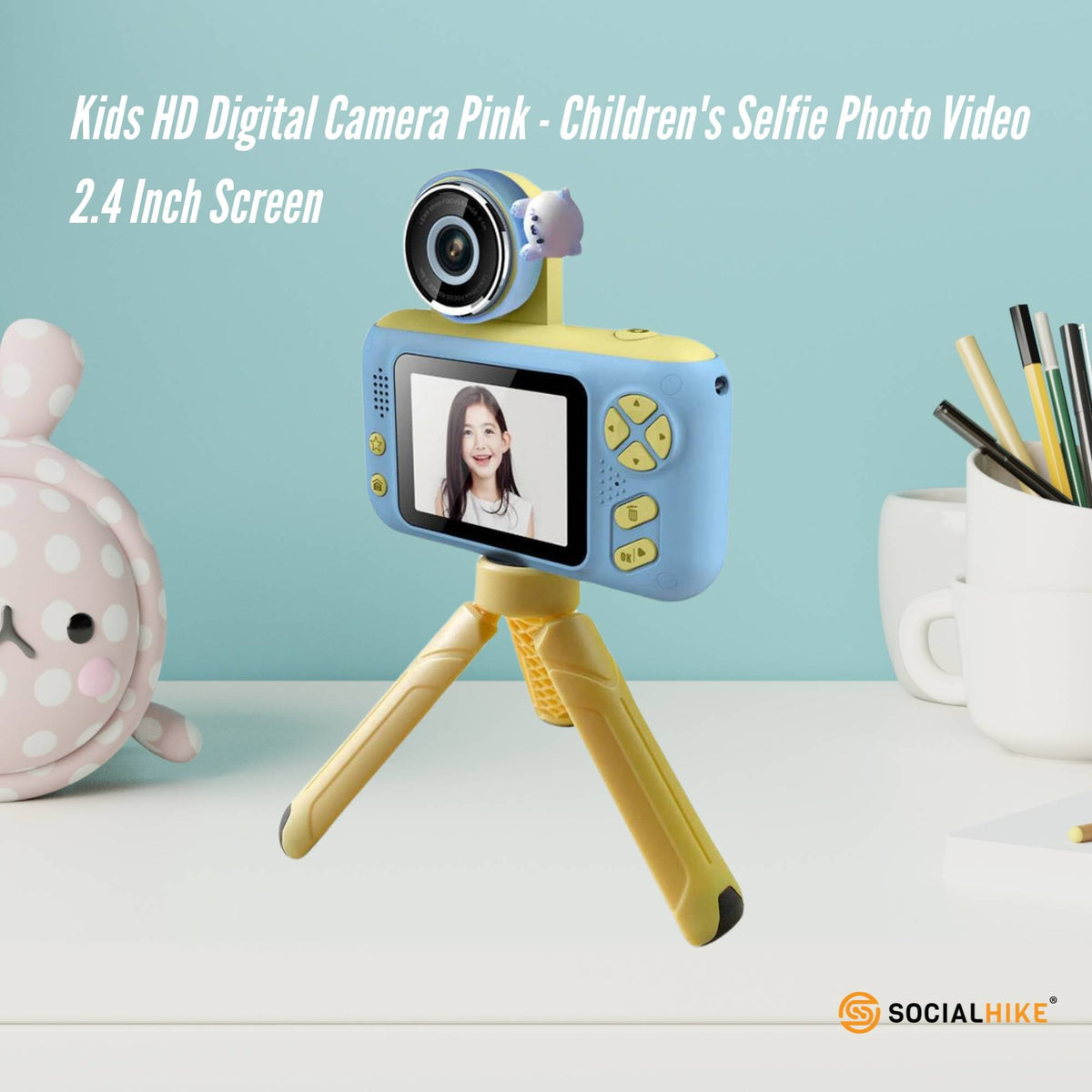 Kids HD Digital Camera | Blue | Children's Selfie & Video Camera | 2.4-Inch Screen | Fun Toy Camera