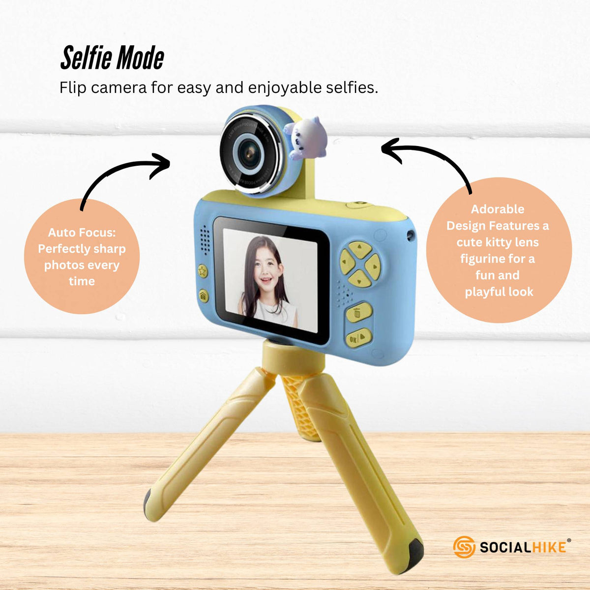 Kids HD Digital Camera | Blue | Children's Selfie & Video Camera | 2.4-Inch Screen | Fun Toy Camera