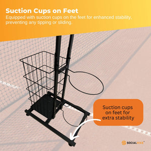 Sports Equipment Storage Rack | Vertical Ball Organizer | Basketball Garage Stand