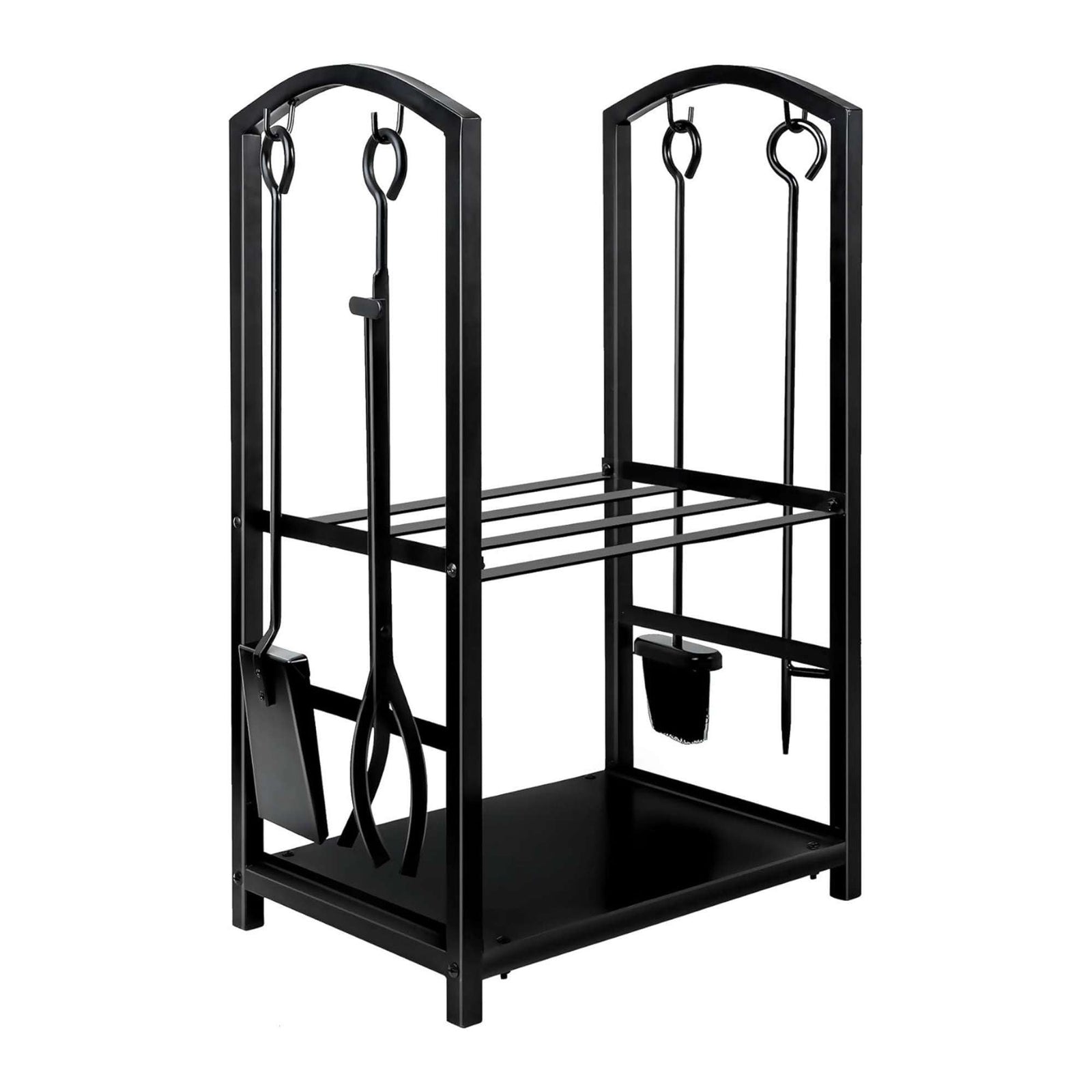 Social Hike Firewood Rack & Tool Set | Log Holder Storage | Fireplace Accessories