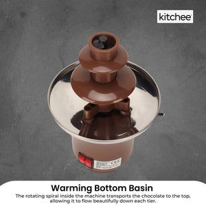 Kitchee 3-Tier Mini Chocolate Fountain | Electric Fondue Machine