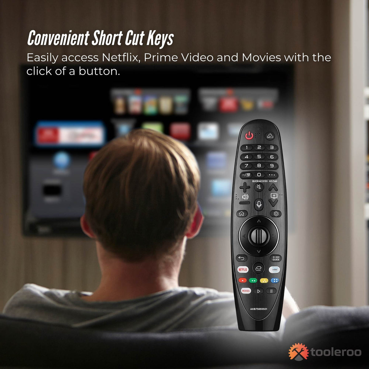 Tooleroo Smart TV Remote Control | Replacement for LG Voice Magic | 20GA 19BA 18BA Models