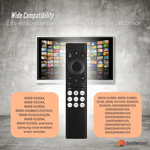 Tooleroo Smart TV Remote Control | Replacement for Samsung Voice | URC01910F Model