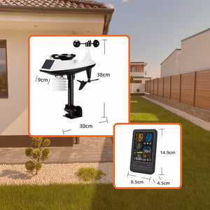Tooleroo 7-in-1 Professional Weather Station | Home Forecast System | Outdoor Sensor
