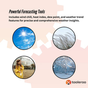 Tooleroo 7-in-1 Professional Weather Station | Home Forecast System | Outdoor Sensor