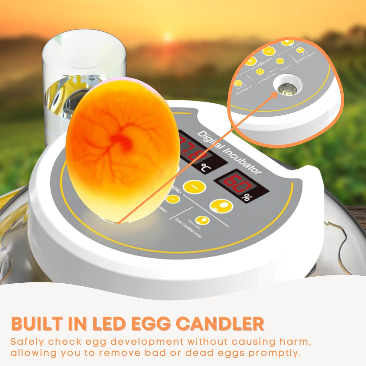 Automatic 8/18 Egg Incubator | Electrical Turning | Chicken Quail Duck Hatching