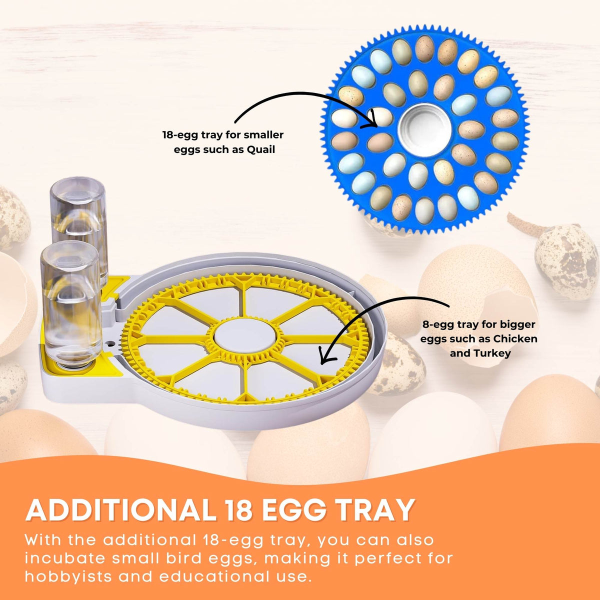 Automatic 8/18 Egg Incubator | Electrical Turning | Chicken Quail Duck Hatching