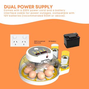 Automatic 8/18 Egg Incubator | Electrical Turning | Chicken Quail Duck Hatching