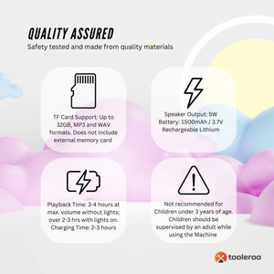 Mini Karaoke Machine Set | Bluetooth Speaker + 2 Wireless Microphones | Pink