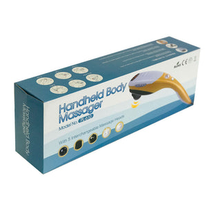 Full Body Handheld Massager Machine Champagne | 6 Massage Heads | Neck & Shoulder Massage