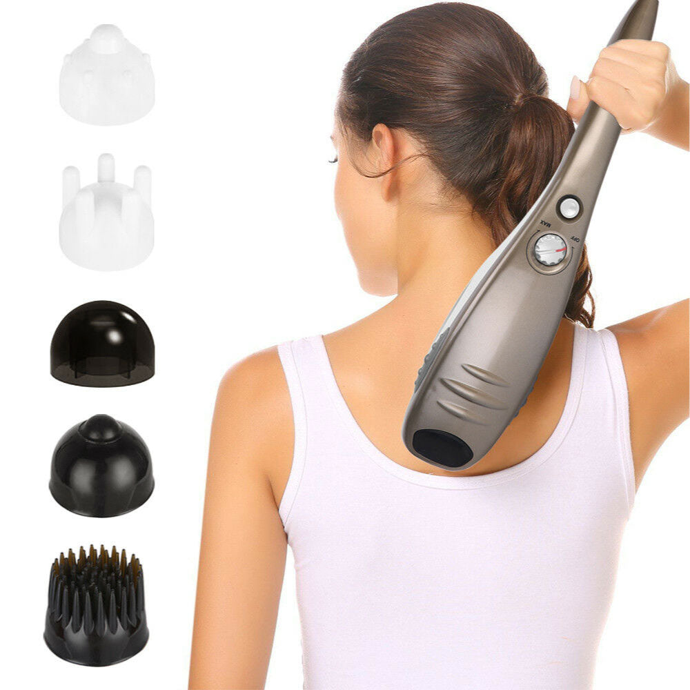 Full Body Handheld Massager Machine Champagne | 6 Massage Heads | Neck & Shoulder Massage