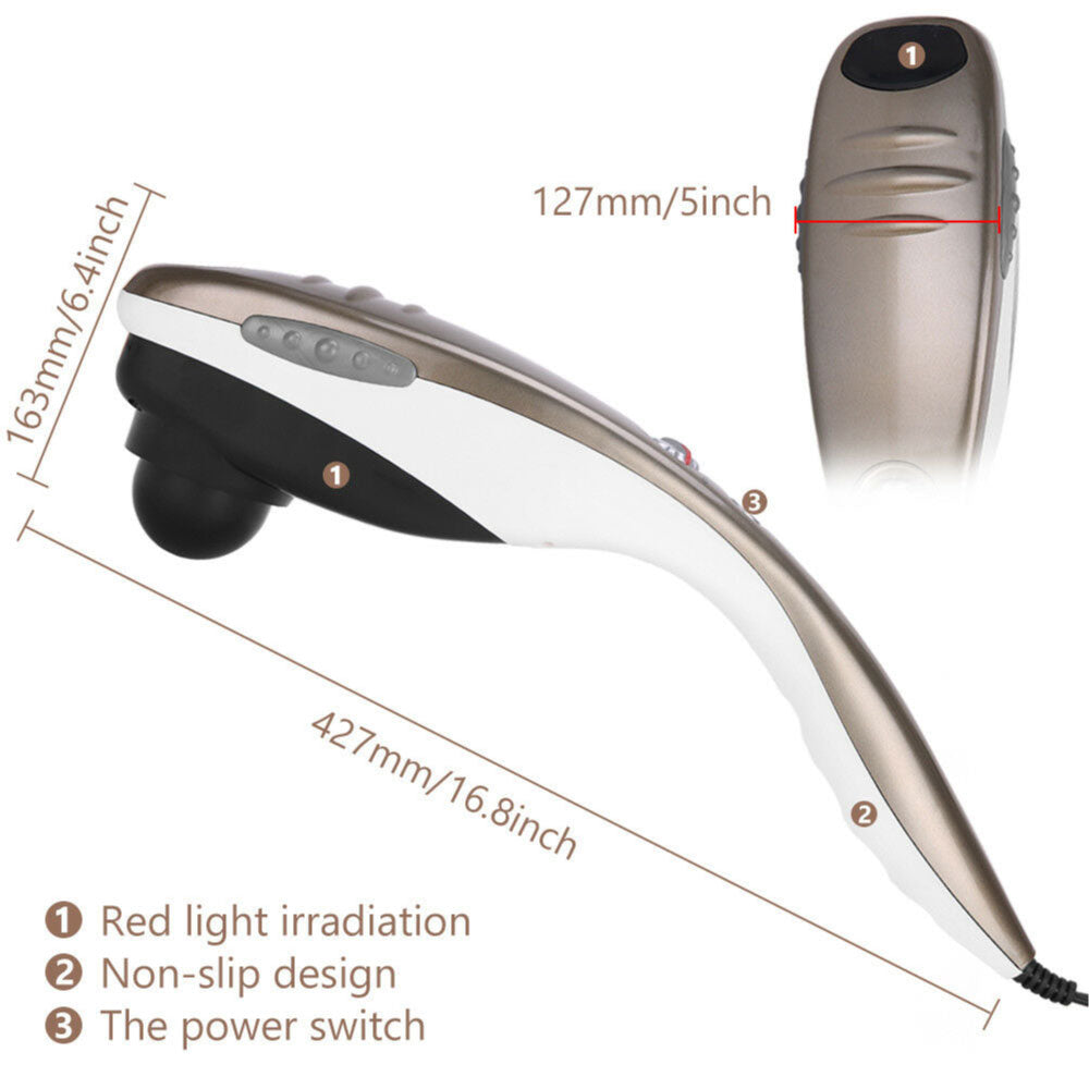 Full Body Handheld Massager Machine Champagne | 6 Massage Heads | Neck & Shoulder Massage