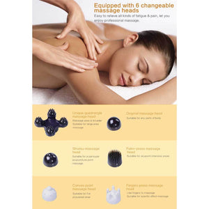 Full Body Handheld Massager Machine Champagne | 6 Massage Heads | Neck & Shoulder Massage