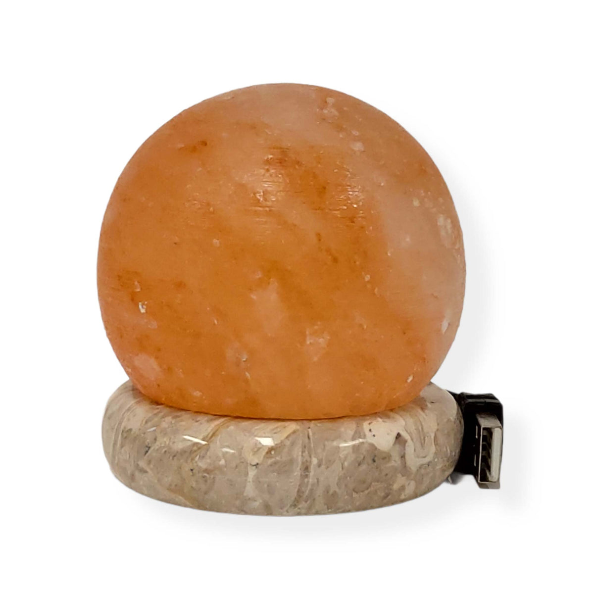 USB Colour Changing Salt Himalayan Lamp | Ball Sphere Shape, Pink Rock LED Light