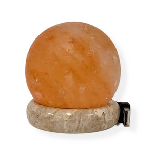 USB Colour Changing Salt Himalayan Lamp | Ball Sphere Shape, Pink Rock LED Light