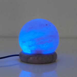 USB Colour Changing Salt Himalayan Lamp | Ball Sphere Shape, Pink Rock LED Light