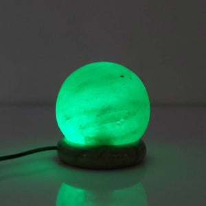 USB Colour Changing Salt Himalayan Lamp | Ball Sphere Shape, Pink Rock LED Light