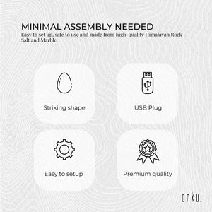 USB Colour Changing Egg Shape Himalayan Pink Salt Lamp | Color Change LED Light