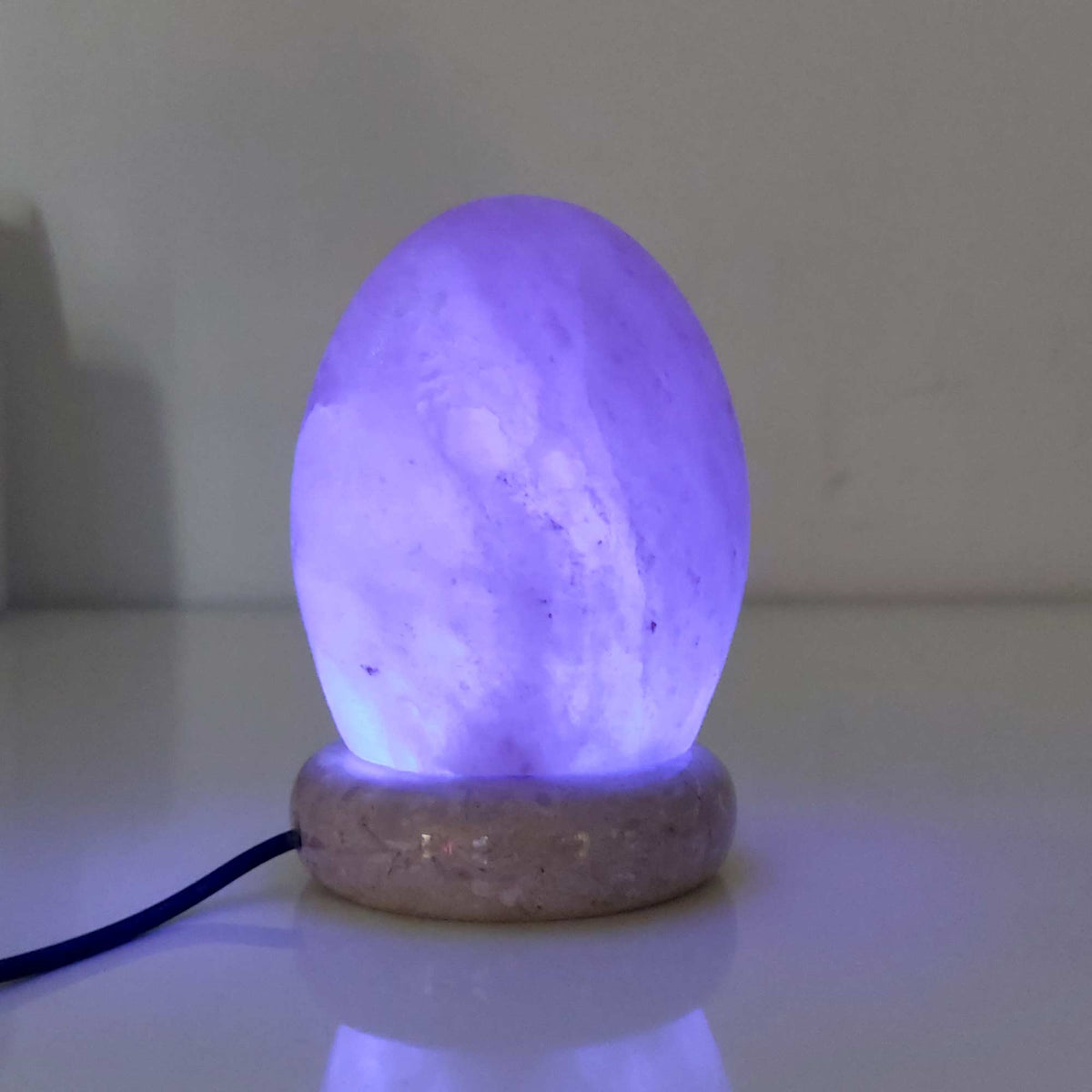 USB Colour Changing Egg Shape Himalayan Pink Salt Lamp | Color Change LED Light