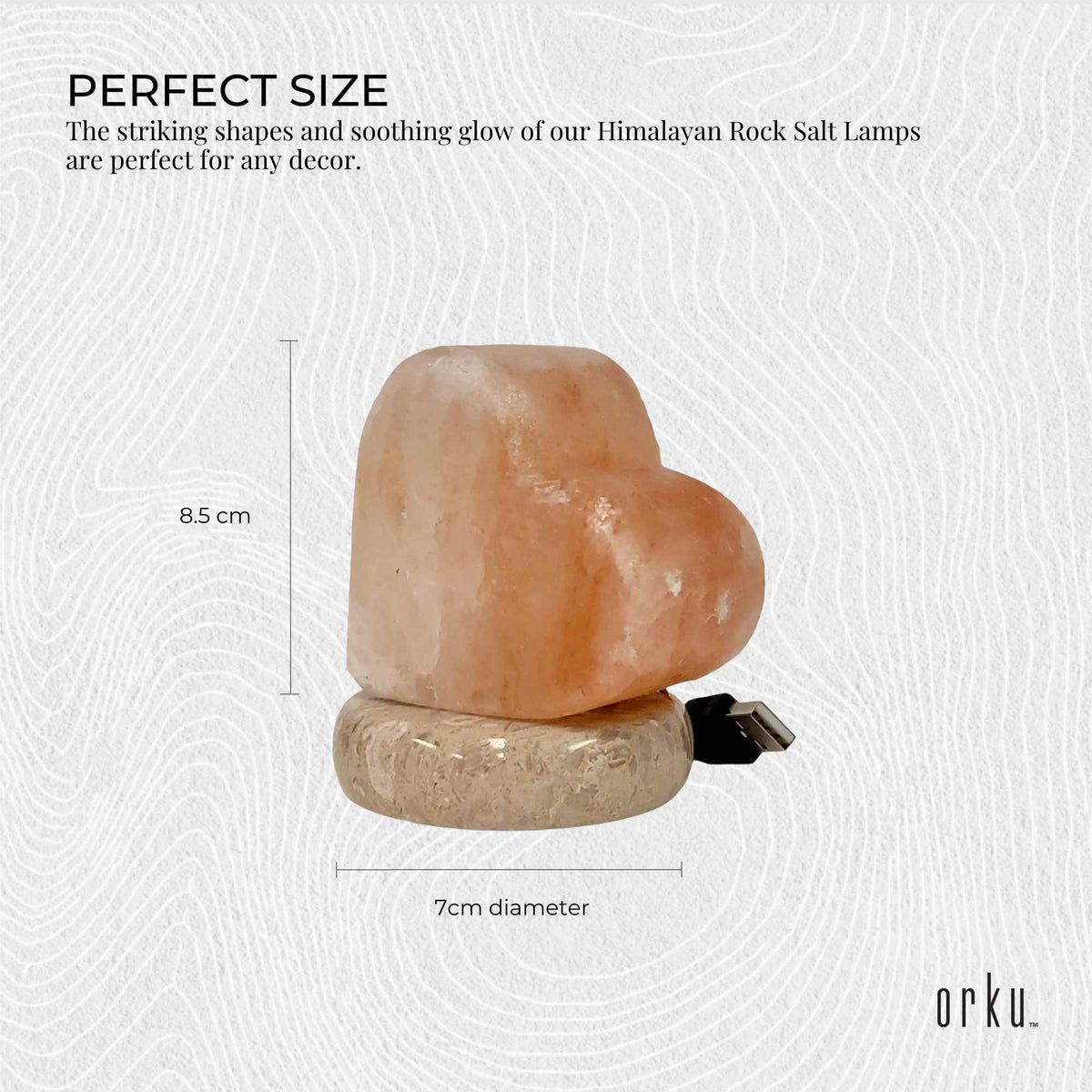 USB Color Changing Himalayan Salt Lamp | Heart-Shaped Pink Rock LED Light