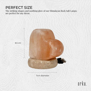 USB Color Changing Himalayan Salt Lamp | Heart-Shaped Pink Rock LED Light