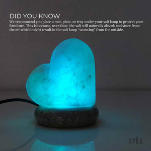 USB Color Changing Himalayan Salt Lamp | Heart-Shaped Pink Rock LED Light
