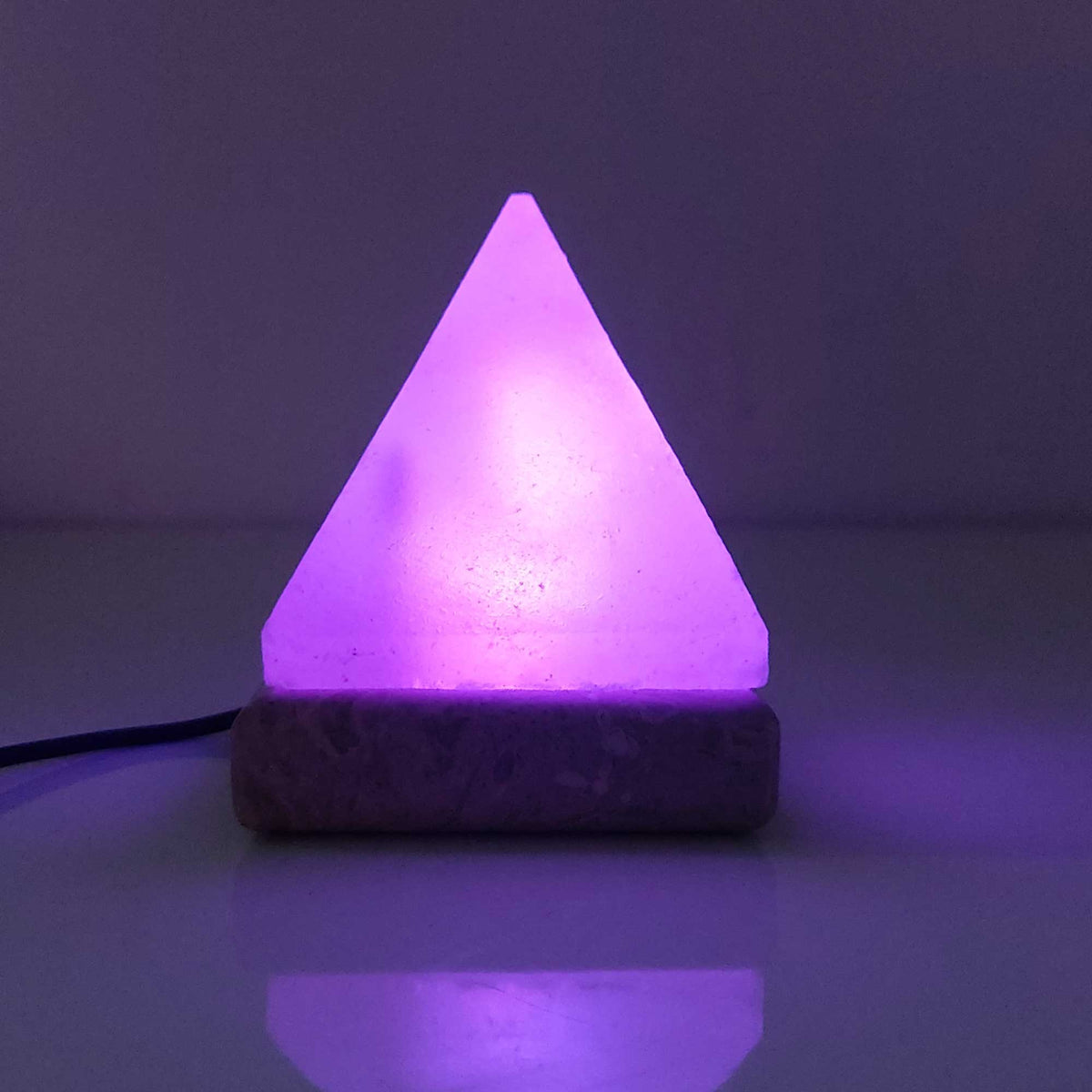 USB Colour Changing Salt Himalayan Lamp | Pyramid Shape, Pink Rock LED Light