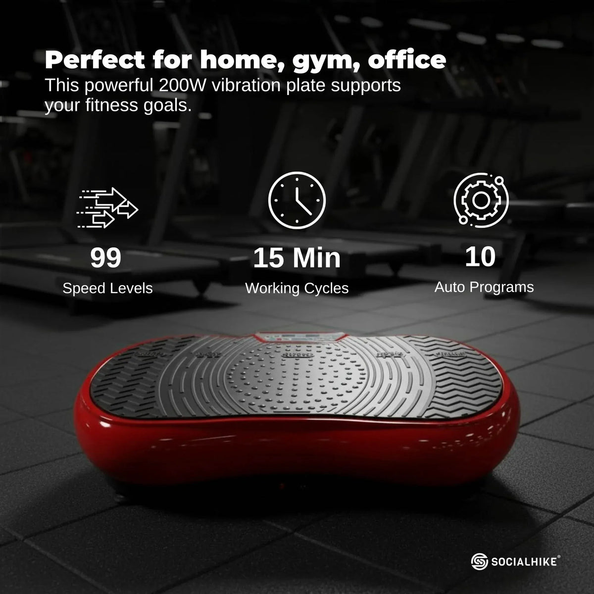 Red Vibration Machine Platform | Exercise Vibrating Plate | Whole Body Workout