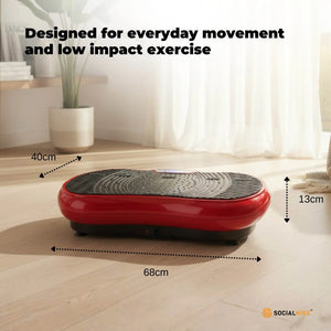 Red Vibration Machine Platform | Exercise Vibrating Plate | Whole Body Workout