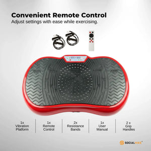 Red Vibration Machine Platform | Exercise Vibrating Plate | Whole Body Workout