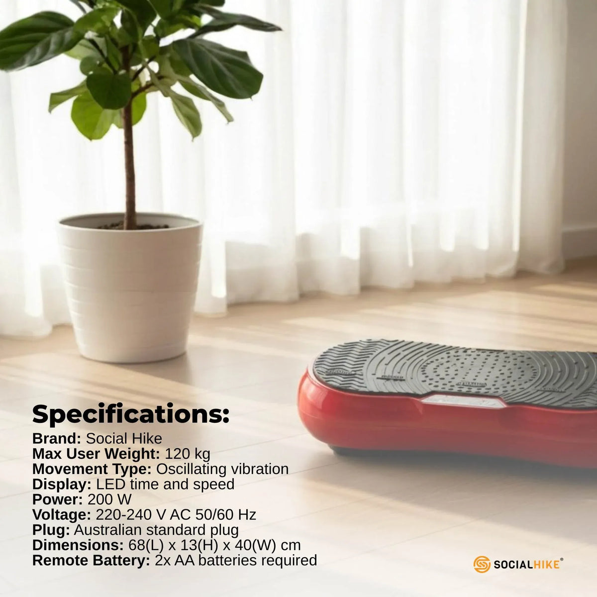 Red Vibration Machine Platform | Exercise Vibrating Plate | Whole Body Workout