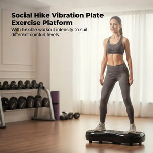 Black Vibration Machine Platform | Exercise Vibrating Plate | Whole Body Workout