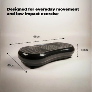 Black Vibration Machine Platform | Exercise Vibrating Plate | Whole Body Workout