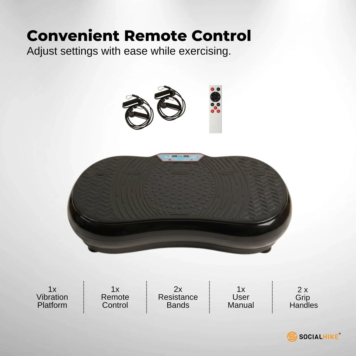 Black Vibration Machine Platform | Exercise Vibrating Plate | Whole Body Workout