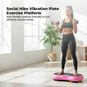 Pink Vibration Machine Platform | Exercise Vibrating Plate | Whole Body Workout