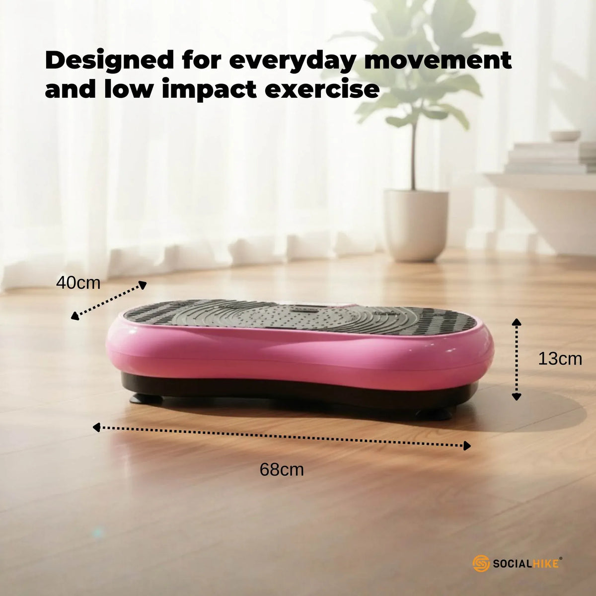 Pink Vibration Machine Platform | Exercise Vibrating Plate | Whole Body Workout