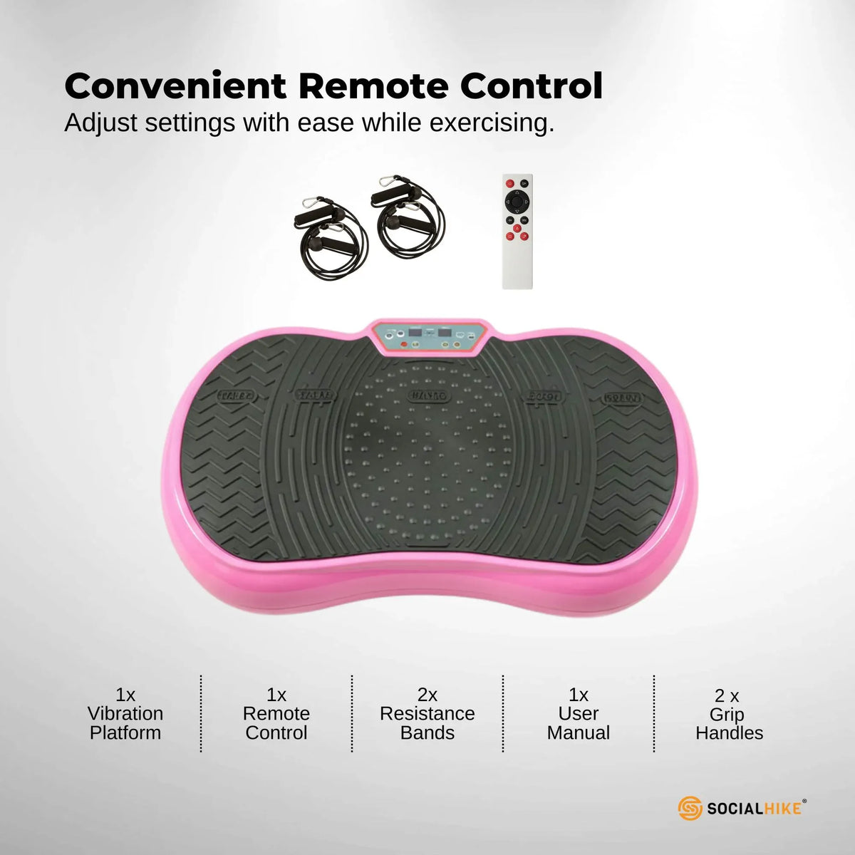 Pink Vibration Machine Platform | Exercise Vibrating Plate | Whole Body Workout