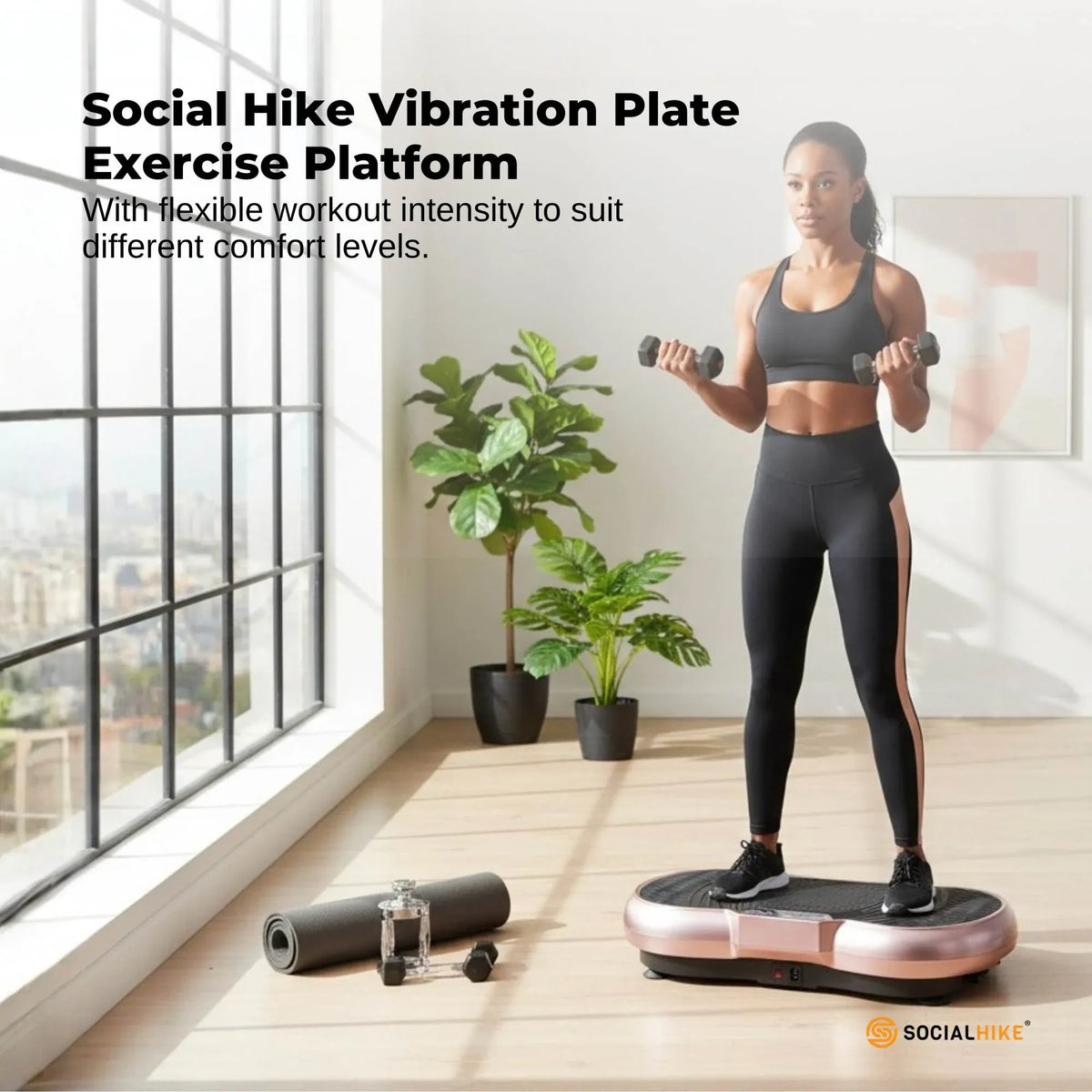 Gold Vibration Machine Platform | Exercise Vibrating Plate | Whole Body Workout