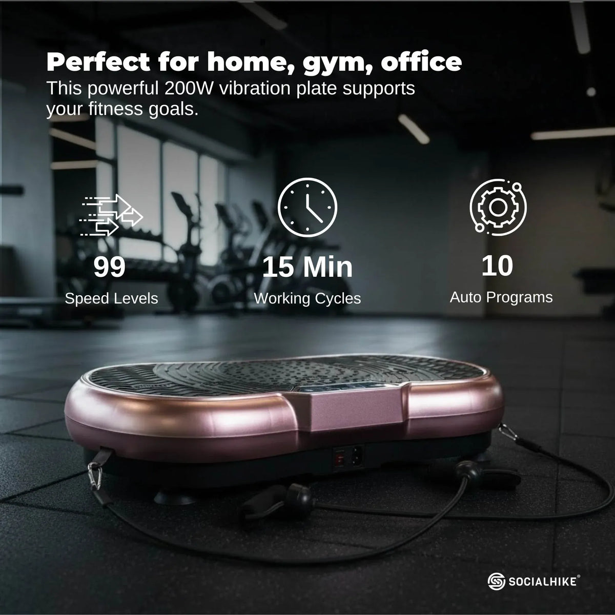 Gold Vibration Machine Platform | Exercise Vibrating Plate | Whole Body Workout