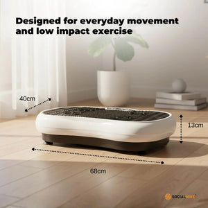 White Vibration Machine Platform | Exercise Vibrating Plate | Whole Body Workout