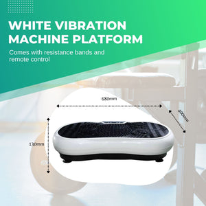 White Vibration Machine Platform | Exercise Vibrating Plate | Whole Body Workout