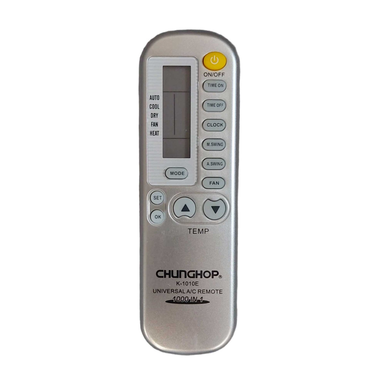 Air Conditioner AC Remote Control | Silver | Compatible with LG, LIANGYU, LITTLESWAN, LONGHE