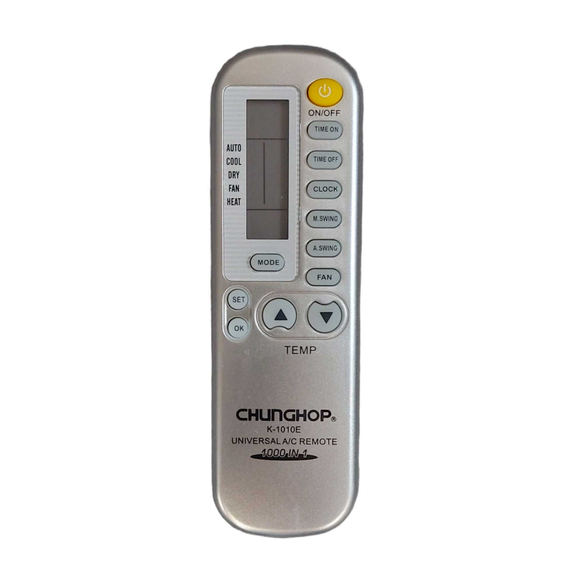 Air Conditioner AC Remote Control | Silver | Compatible with SHANXING, SHANYE, SHARP, SHENBAO