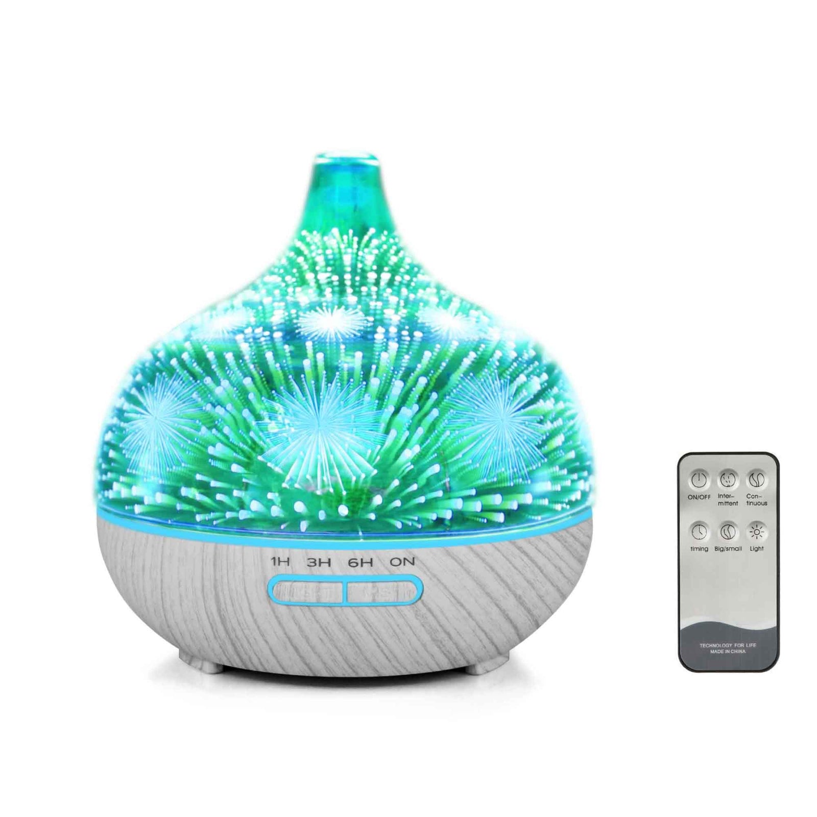 Essential Oil Aroma Diffuser | 400ml | Remote | 3D Glass | Aromatherapy Humidifier