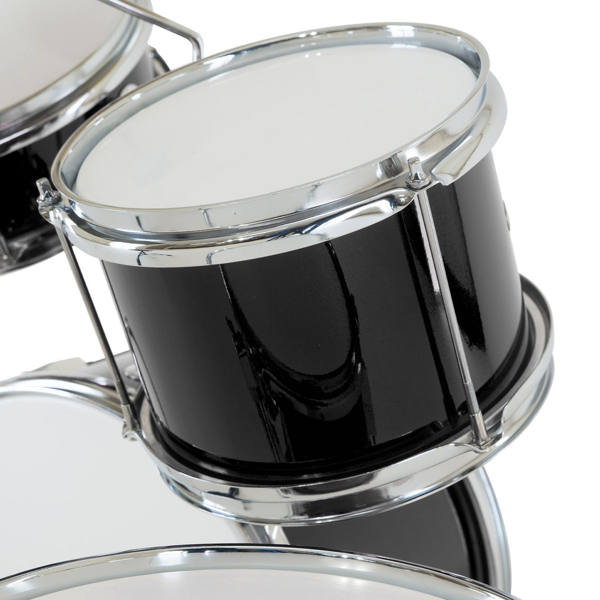 Karrera Children's 4-Piece Drum Kit | Black | Beginner-Friendly Percussion Set