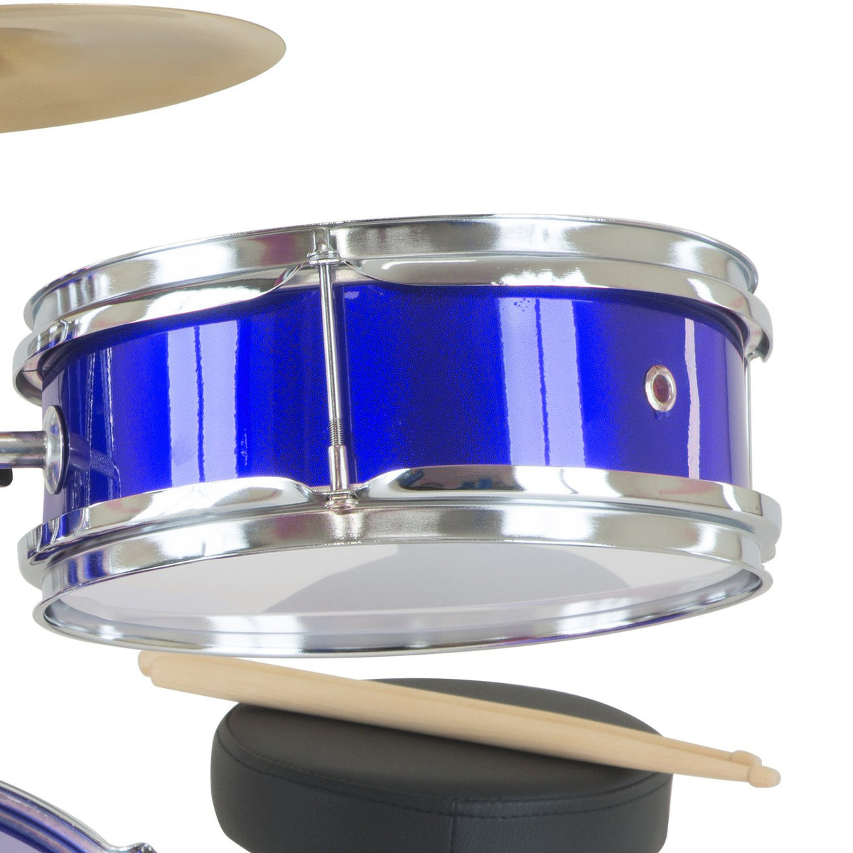 Karrera Children's 4-Piece Drum Kit | Blue | Compact Beginner Drum Set