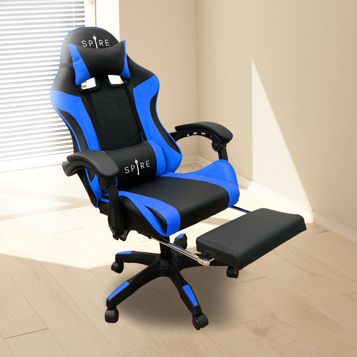 Intex Spire Zinc Blue & Black Adjustable Gaming/Office Chair