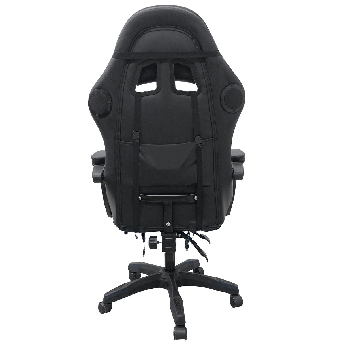 Intex Spire Onyx LED Massage Gaming Chair | Black | Ergonomic Comfort | LED & Vibration Massage